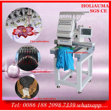 New Computerized Embroidery Machine / Single Head 15 Color Cap Tshirt Embroidery Machine